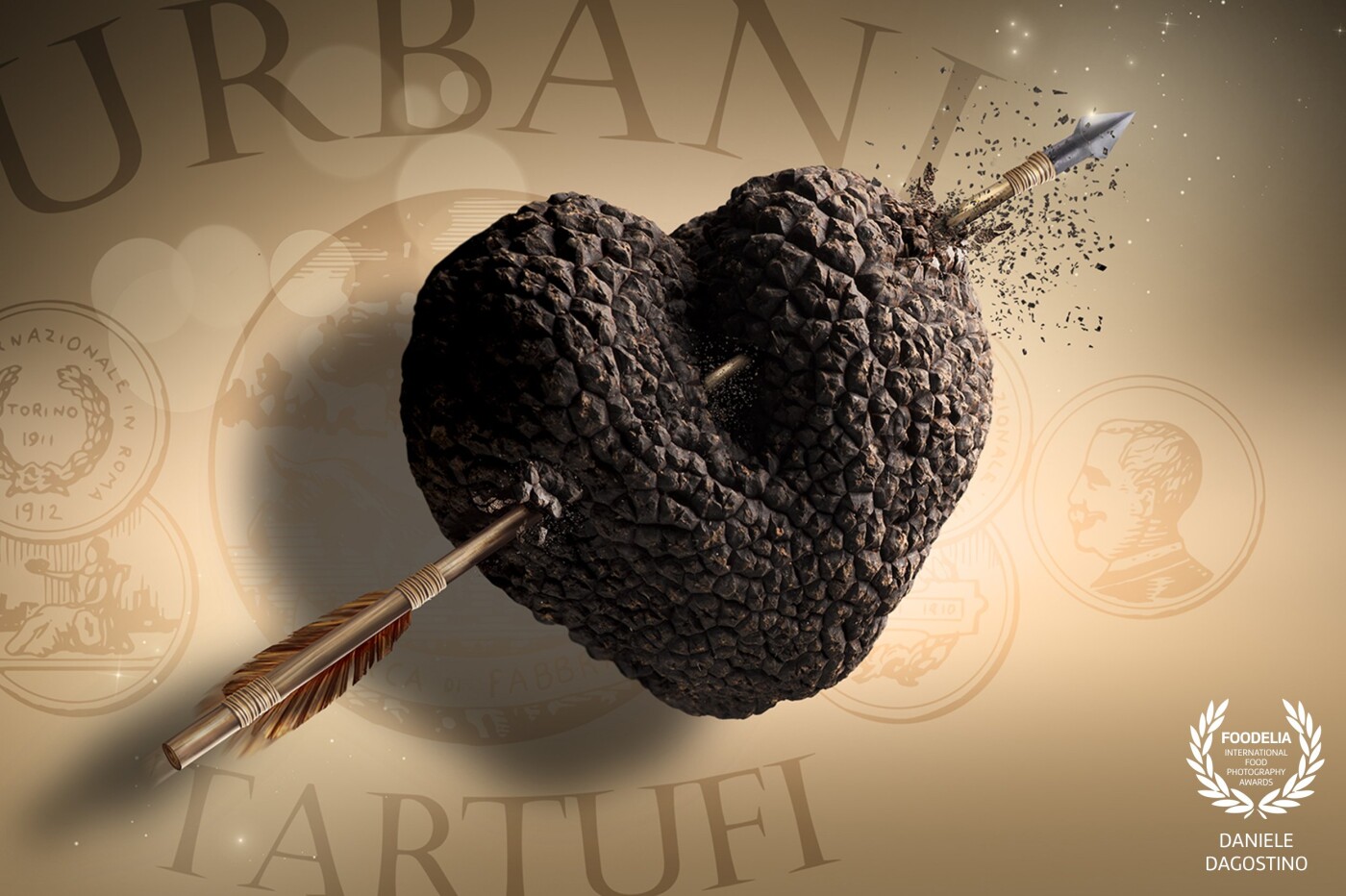 Important work of retouch and digital painting with photoshop for Valentine day. <br />
Shoot for client: Urbani Tartufi.<br />
Shoot by Nikon D810