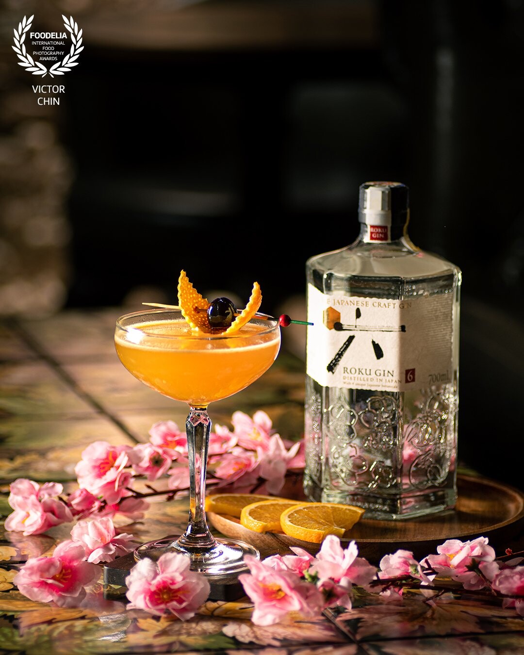 Shot this for Roku Gin in one of the hidden bars in Malaysia. Love how the cocktail really blends in with a touch of orange juice.