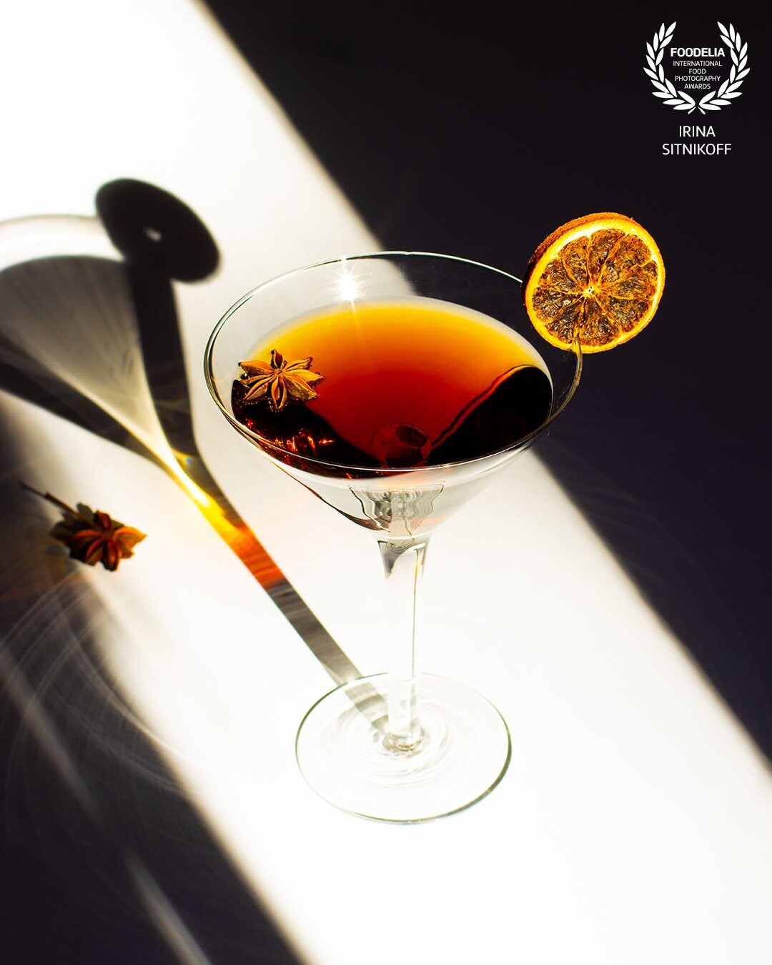 This photo was one of my assignments for the Le Cordon Bleu Food Photography course, practice with the hard light. I wanted to make this photo with brown color, and used simple Kvas drink (Eastern European drink) that worked the magic with color!