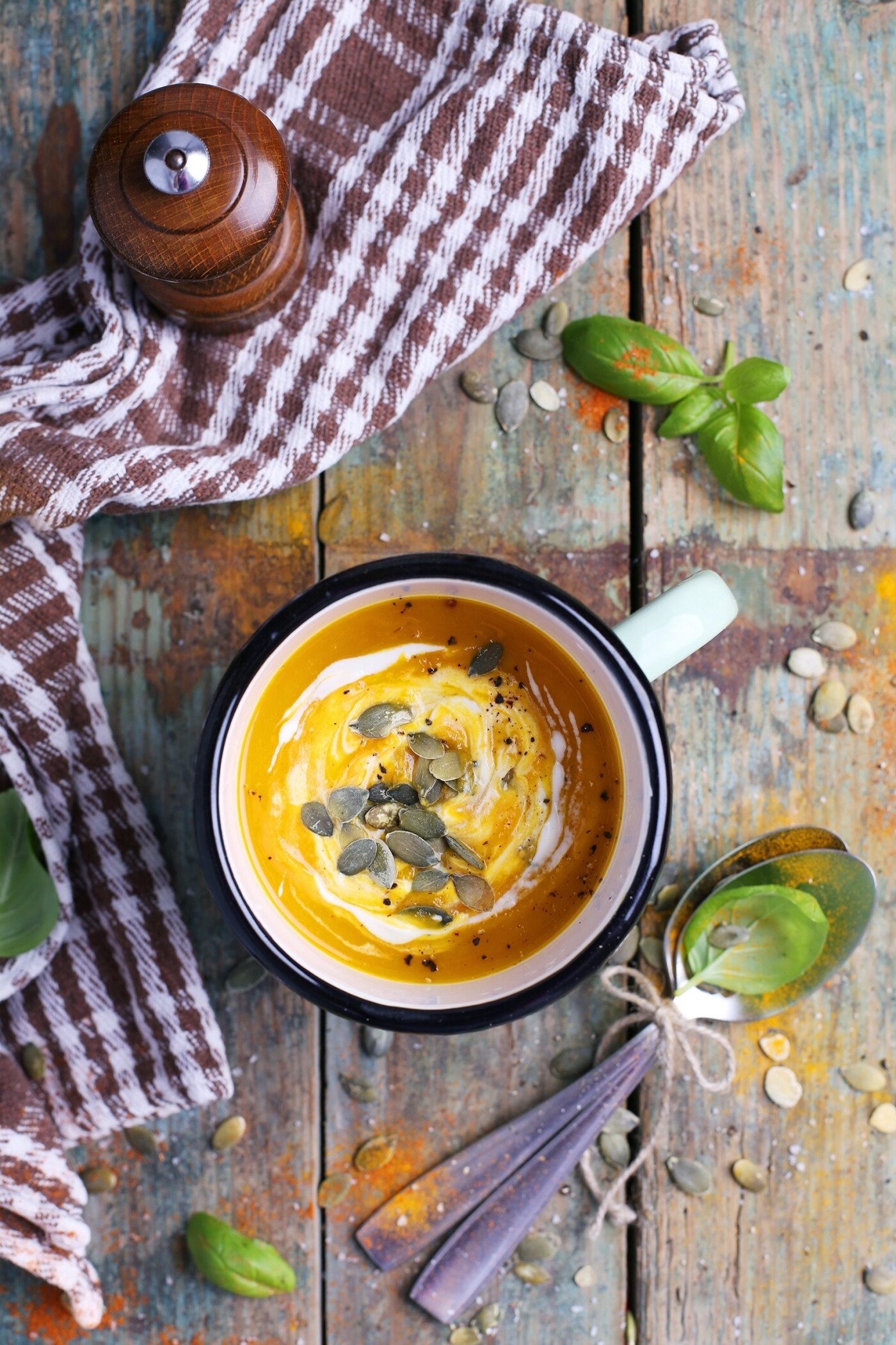 Pumpkin soup - the picture was taken for the British Vegan Food and Living magazine. The idea was to make it simple and natural. And to make the readers hungry!