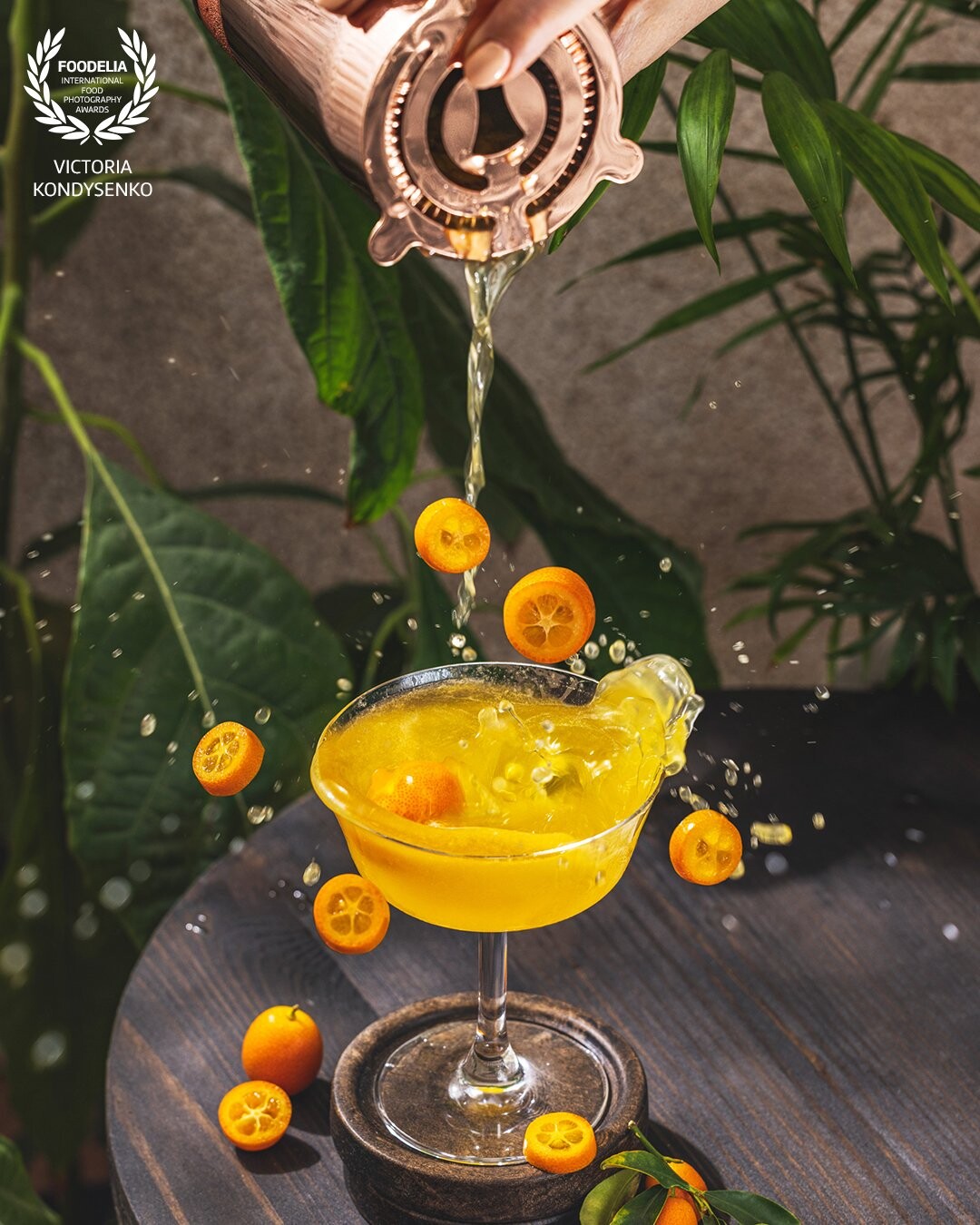 This stunning Kumquat and Thyme Cocktail is simple, unfussy, and elegant. Kumquats and thyme get muddled together with a dash of honey then shaken with vodka and ice until chilled. A splash of ginger beer adds effervescence, sweetness and slight spice to create a dimensional and crowd-pleasing citrus vodka cocktail.