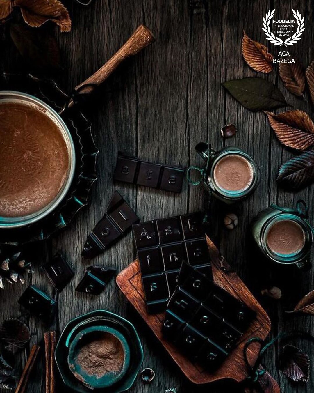 Hot chocolate, the best warming drink during chilly season, a great natural source of an important mineral- magnesium. Captured with a natural light.