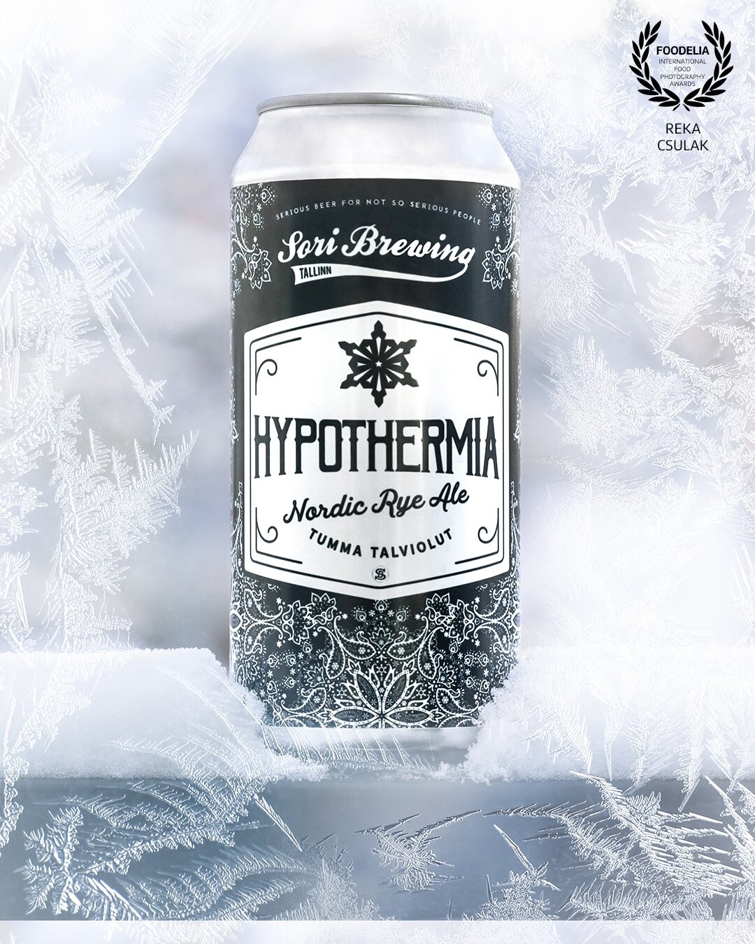 Who does’t love commercial images if the art director keeps the visual branding in mind when coming up with the creative concept? Reka designed the visuals for this Nordic rye ale in a way that the can appears in a frosty environment!