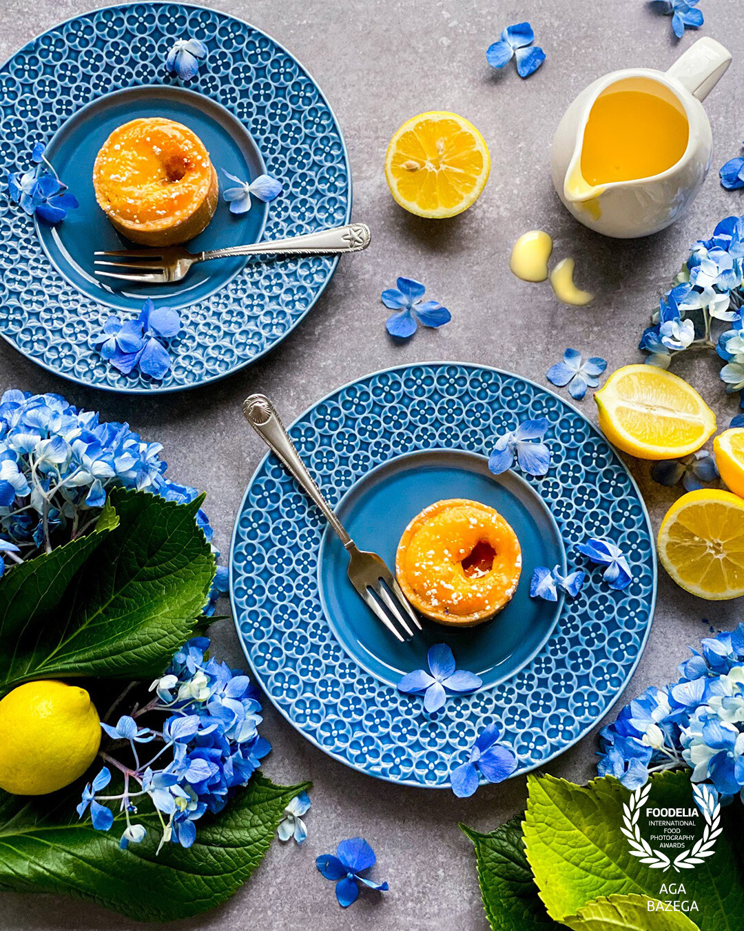 Lemon dessert, image captured with natural light.