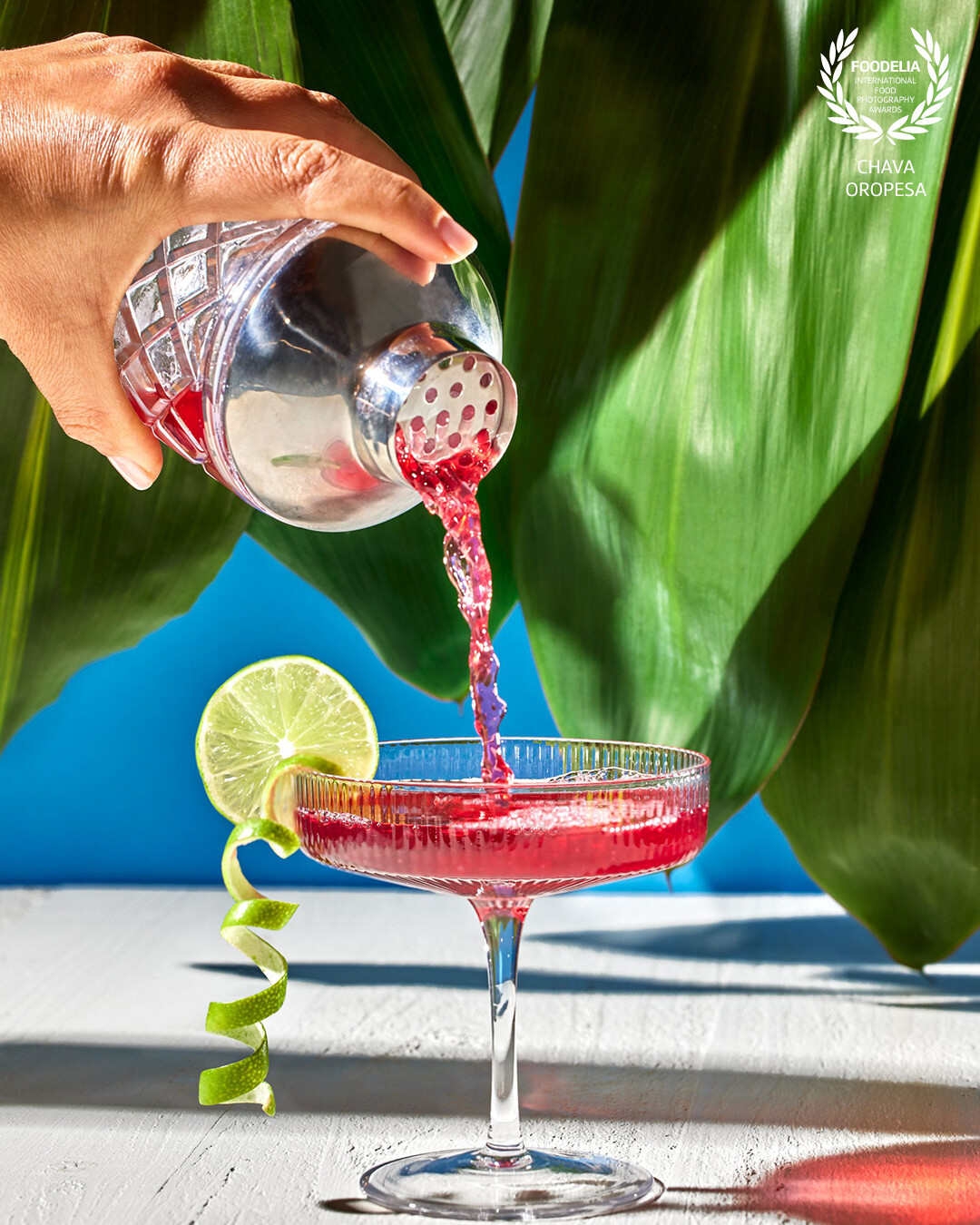 Editorial work for VegNews Magazine<br />
The Sorrel Ginger Daiquiri, part of their summer spread.<br />
Food Styling: Lorena Masso