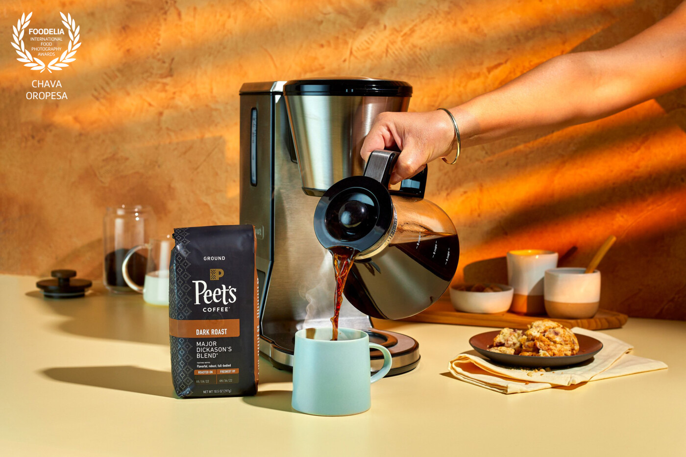 Client work for Peet's Coffee.<br />
Part of their image library to feature their new packaging.