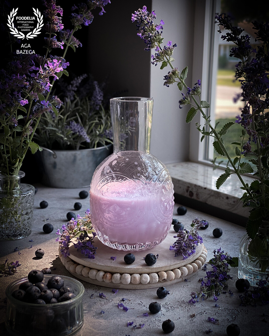 Blueberry-lavender milkshake.