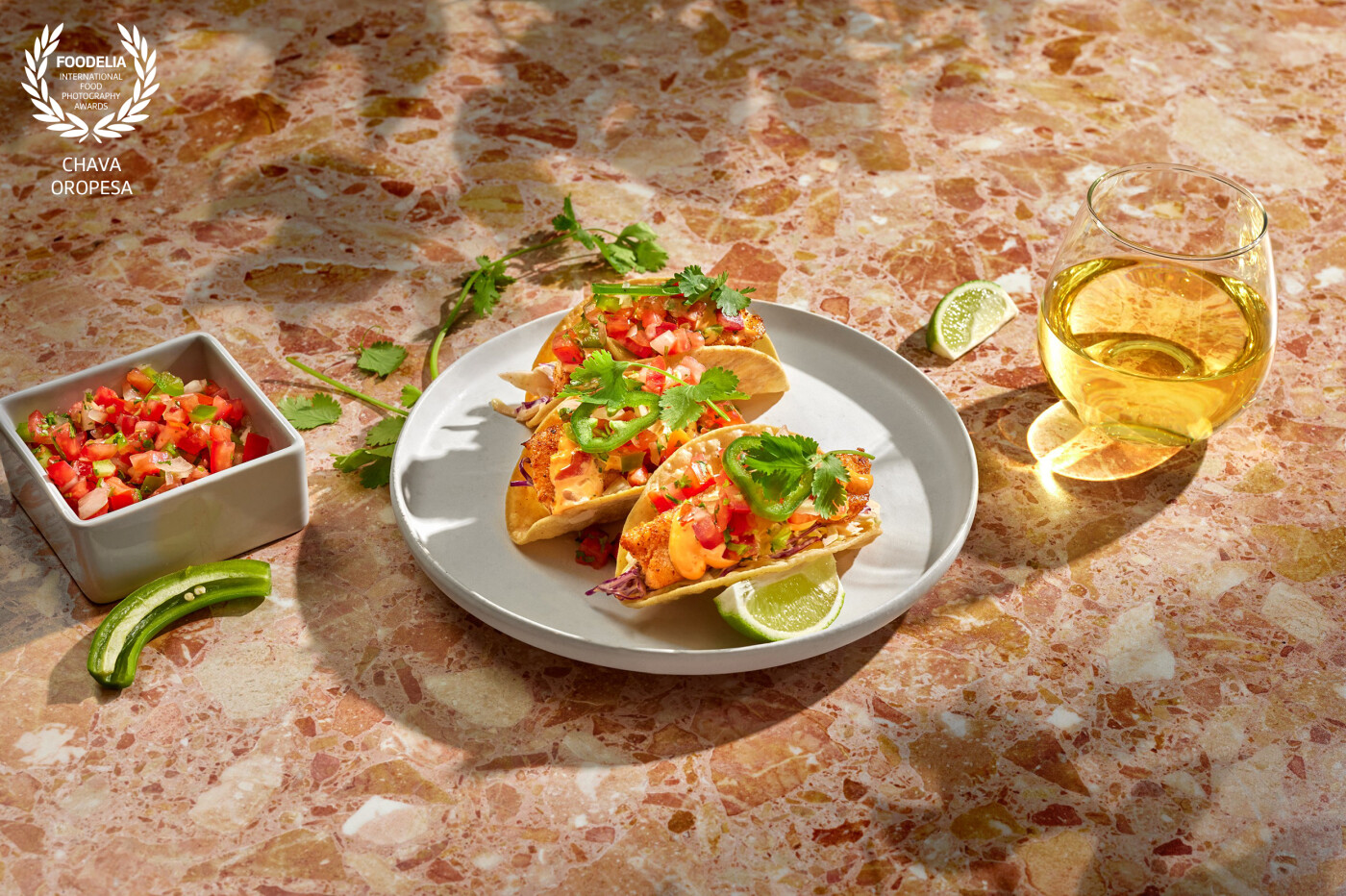 Client work, crispy fish tacos for La More, a local Mexican Food Service company.