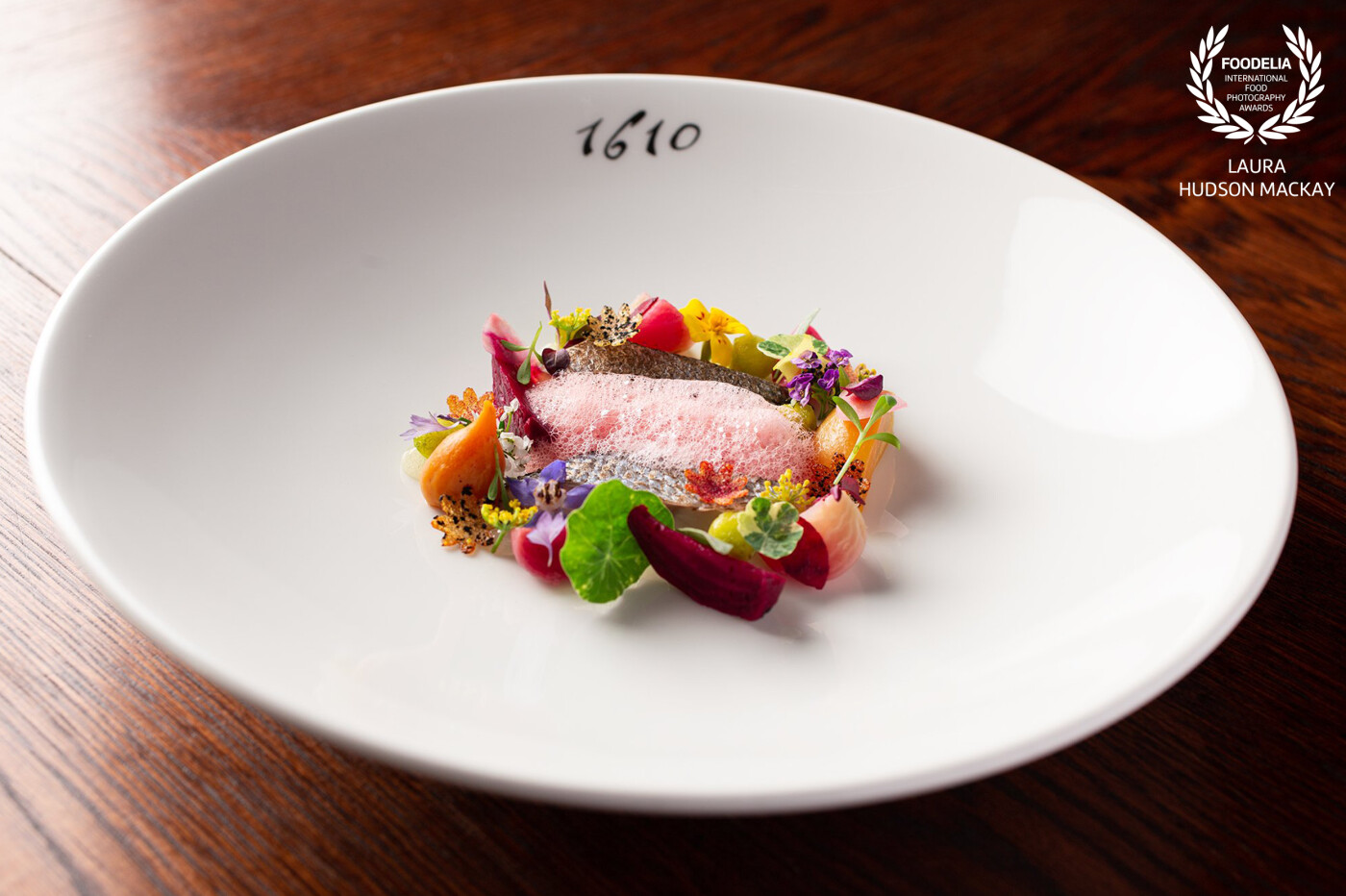 Seabass Mi-cuit, beetroot and citrus<br />
<br />
Presented by the talented Chef team at The Globe Inn, Dumfries, Scotland.