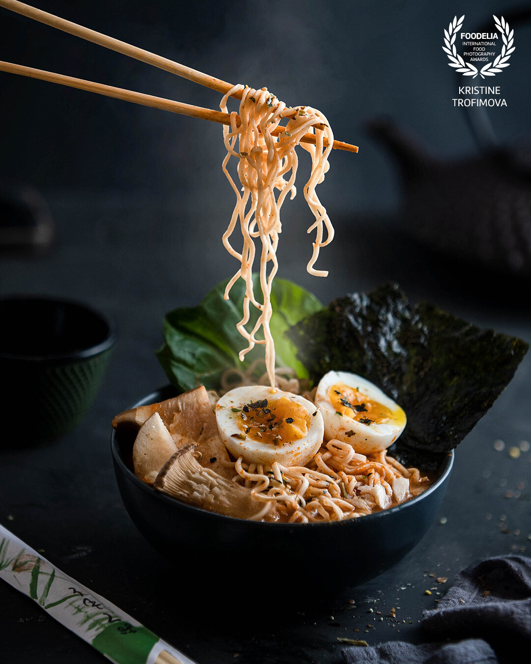 A Noodle's Tale: My Culinary Awakening in Food Photography.<br />
<br />
This image is incredibly special to me—it's the first food photo I took before realizing I was destined to be a food photographer. It marked the beginning of my journey in food photography.<br />
<br />
-SPICY,CREAMY RAMEN-
