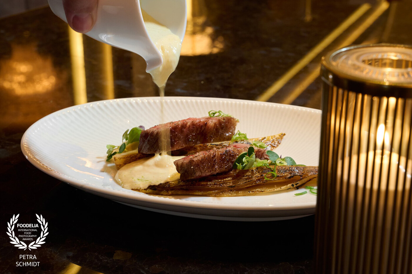 A wonderful creation of 3star chef Thomas Bühner.Photographed for the POP UP Restaurant TambosiUp in Munich .