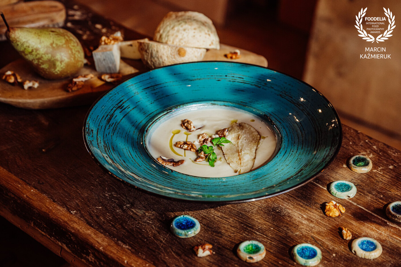 VEGE Celery cream with pear and mascarpone, walnuts from Villa Greta's orchard, truffle oil.<br />
Served at one of the most lovely places in lower silesia Poland - Villa Greta<br />
@villagretapoland<br />
@marcin4funphotos<br />
@fotofoodie<br />
@nikon_pl @nikoneurope @nikonusa @godox_global