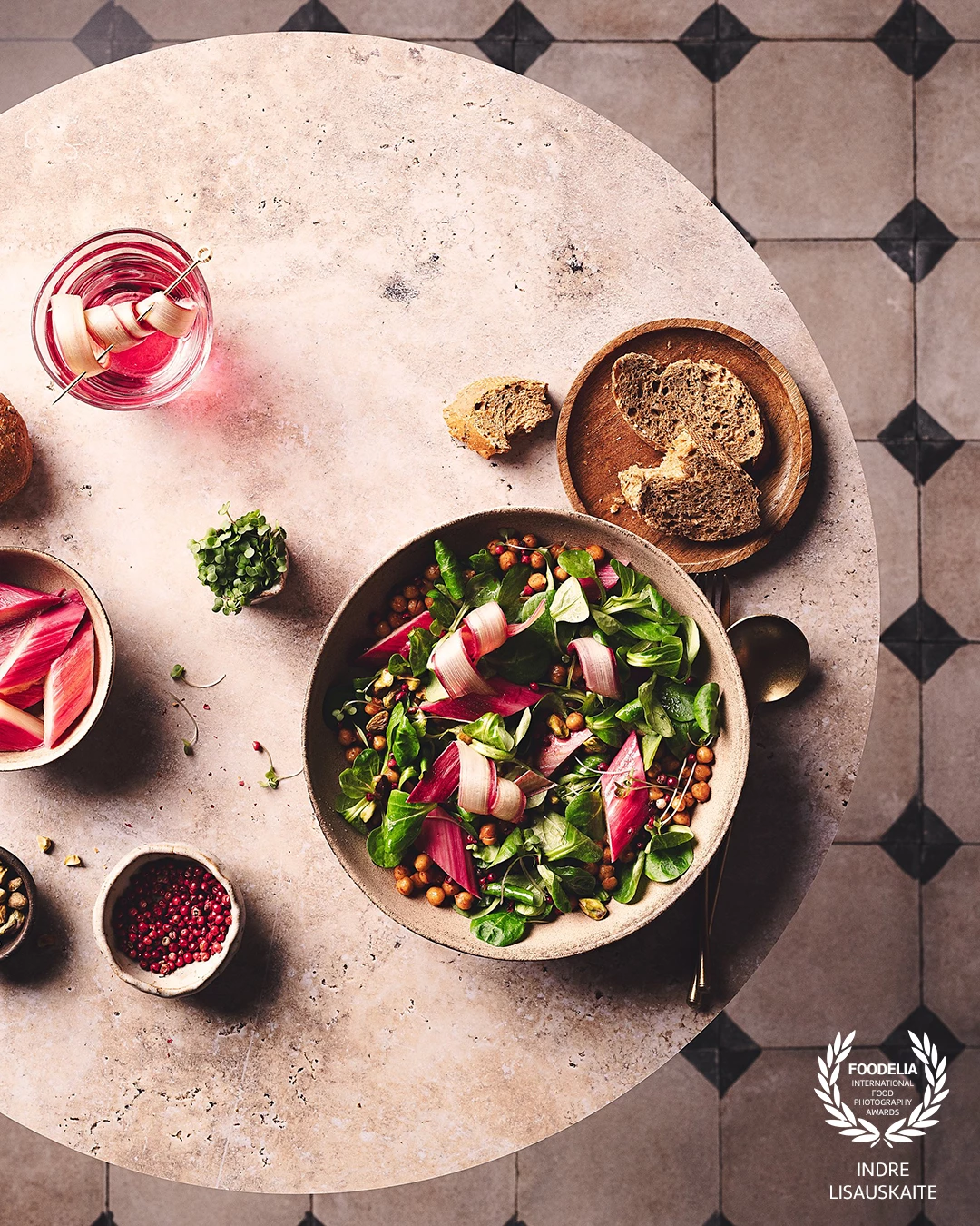 Rhubarb, but make it fashion.<br />
Clean styling, bold contrast, and a whole lot of texture—this shoot was all about turning fresh into unforgettable.
