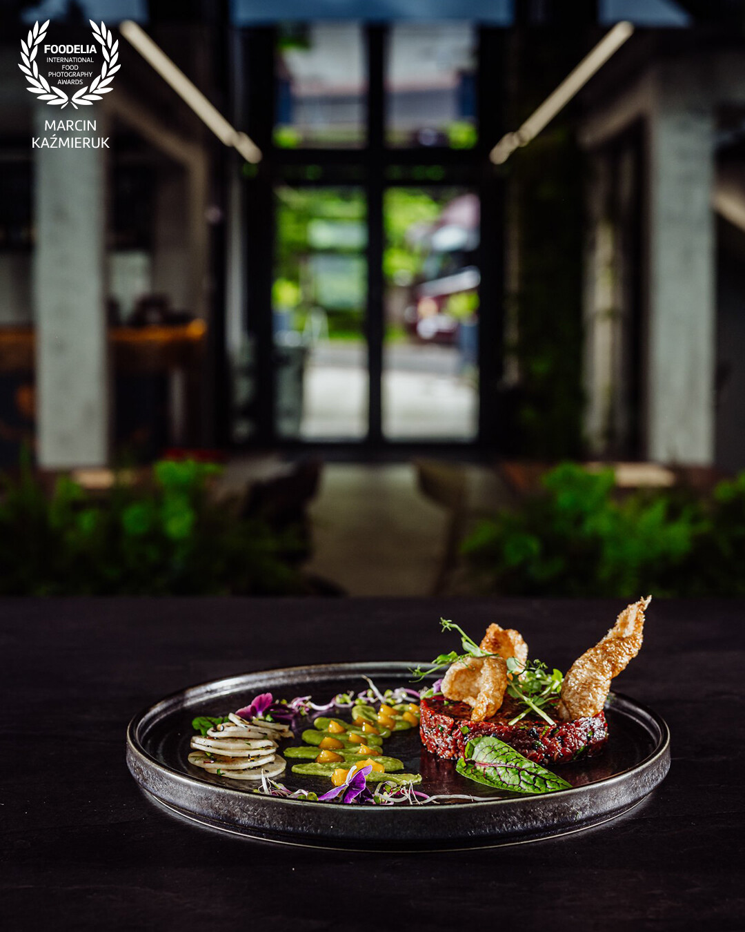 New place in Poland and brand new menu at Dziki Wodospad - Karpacz / Poland , one of the best places to come to with family after mountain climbing and visiting this part of Europe. <br />
<br />
Dish prepared by chef Bartek (Pierr) Frątczak and it's : Beef tenderloin tartare, savoury emulsion, roasted chilli, sesame oil, chicharron chives, egg yolk gel, pickled radish, black sesame<br />
<br />
@marcin4funphotos @fotofoodie @dziki_wodospad<br />
@bartek.pierr @nikon_pl @nikoneurope @nikonusa @godox_global