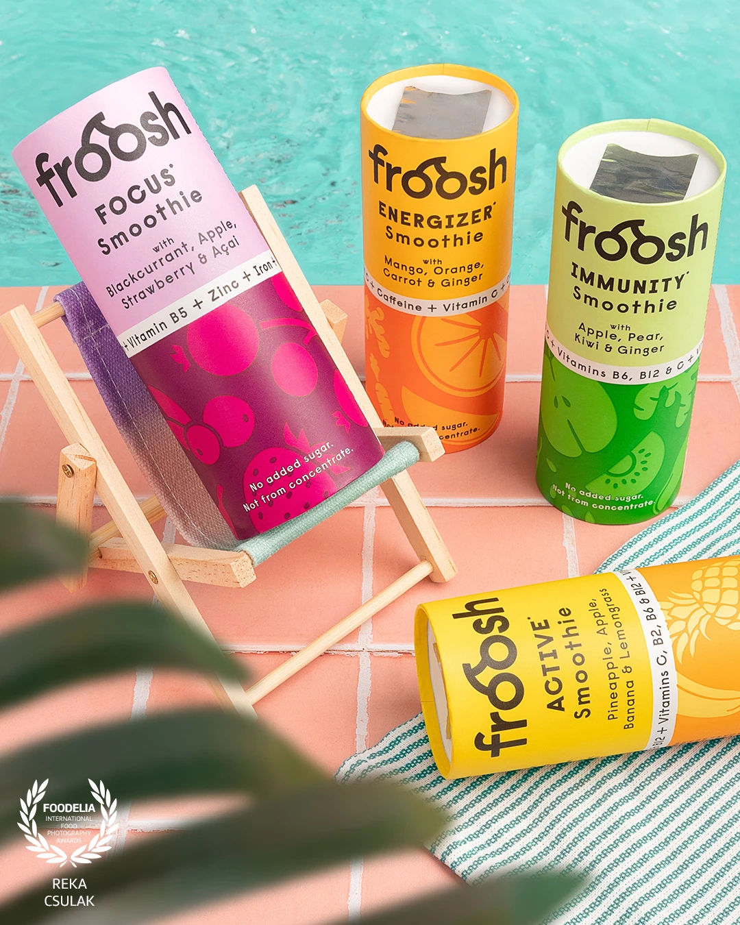 Vibrant smoothies for every mood, chilling poolside, and all the hints that summer is here for real. The enjoyment of getting lost in the moment of a lazy holiday, toes in the water, no plans - all in one frame, signalling to slow down a little and enjoy the sunshine.