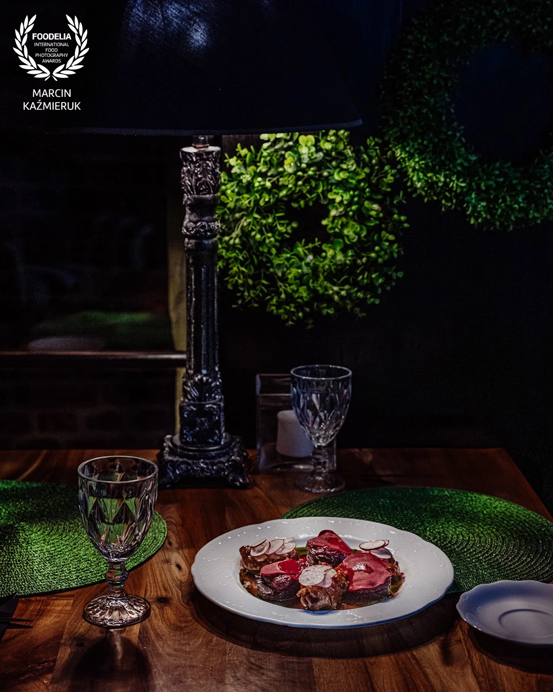 Visiting the very talented chef Tomasz Czarnecki at Boreczna,- Poland a place with a unique atmosphere.<br />
<br />
On the plate: Pork cheeks / beetroot puree / beetroot casserole / beetroot / pepper sauce<br />
<br />
@marcin4funphotos @tomaszczarneckichef<br />
@fotofoodie <br />
@borczna <br />
@nikon_pl @nikoneurope @nikonusa