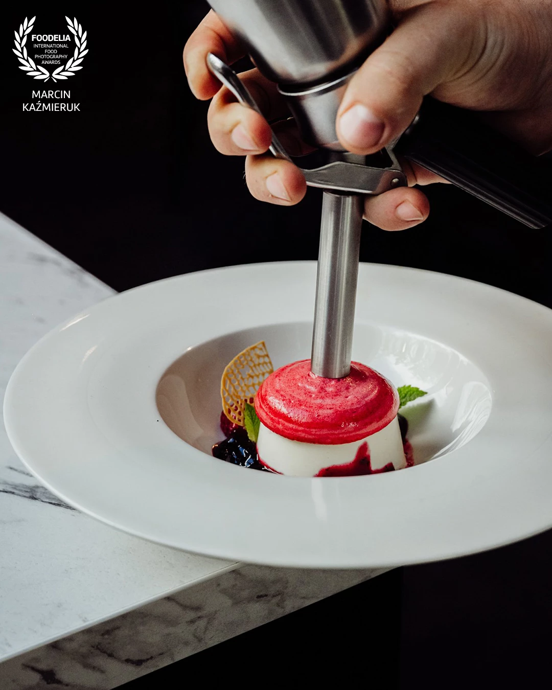 Summer delicious panna cotta, forest fruits, raspberry espuma at Gusto Restaurant in Karpacz - Poland made by chef Kamil Bojarczuk.<br />
@marcin4funphotos<br />
@fotofoodie<br />
@restauracja_gusto<br />
@hotel_tremonti_karpacz<br />
@k4myqx @nikon_pl @nikoneurope @nikonusa @godox_global