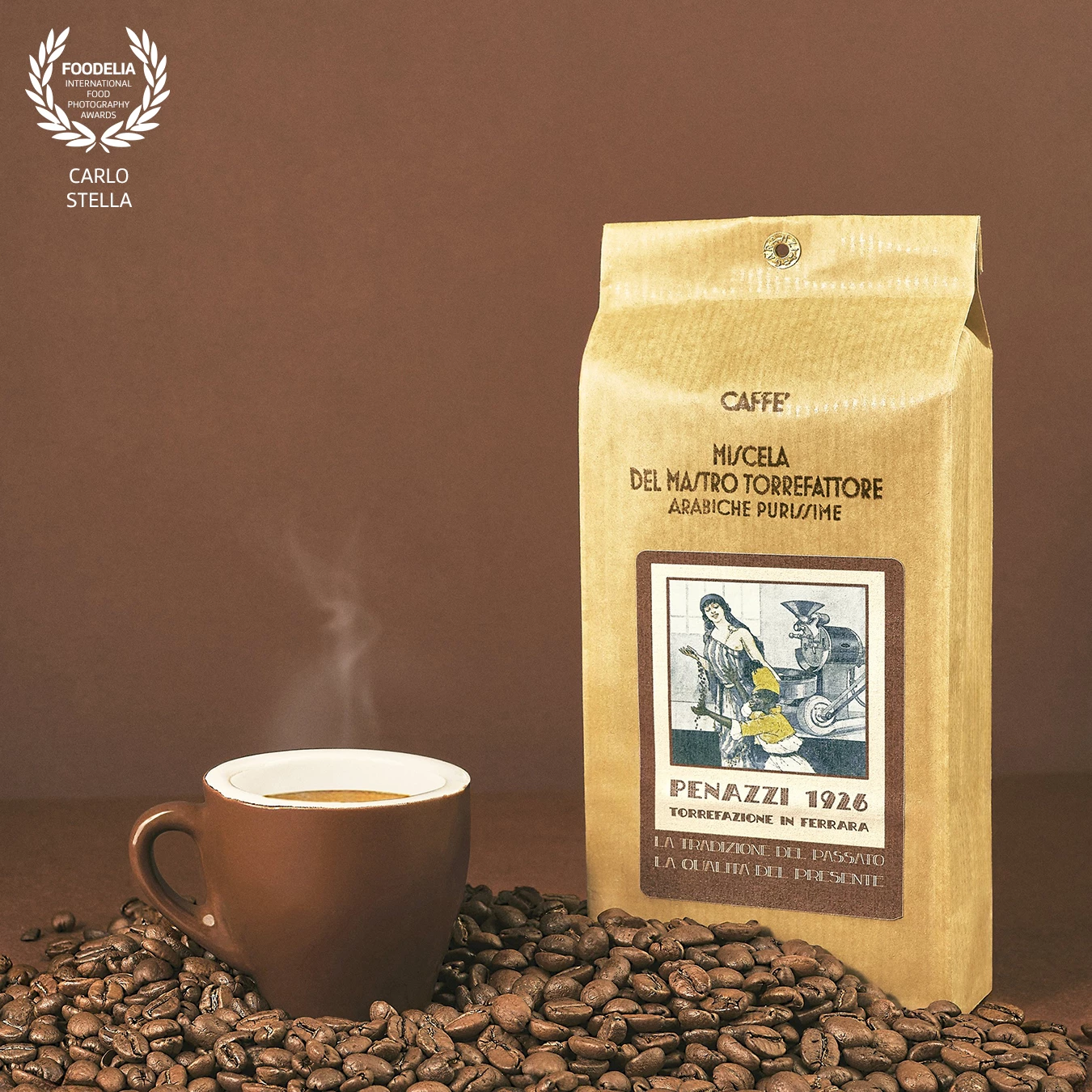 Collaborating with Torrefazione Penazzi_1926 in Ferrara is a rare pleasure.<br />
Some people simply drink coffee, while others roast it every single day with the same passion for decades.<br />
Alberto Trabatti, roaster and soul of Torrefazione Penazzi 1926, is one of those who leaves nothing to chance: from bean to blend, every step is the result of study, experience, and true dedication.<br />
<br />
Bledofoto (the name of my photography studio) had the pleasure of telling this story visually. With the same care he puts into his products, we composed lights, shapes, and atmospheres.<br />
This shooting was an immersion into warm, earthy tones that express craftsmanship and history. Every object, every cup, every scattered bean, every paper texture was chosen to narrate a brand that doesn’t need special effects — only authenticity.<br />
<br />
This image is part of a wider photo series created for the roastery.