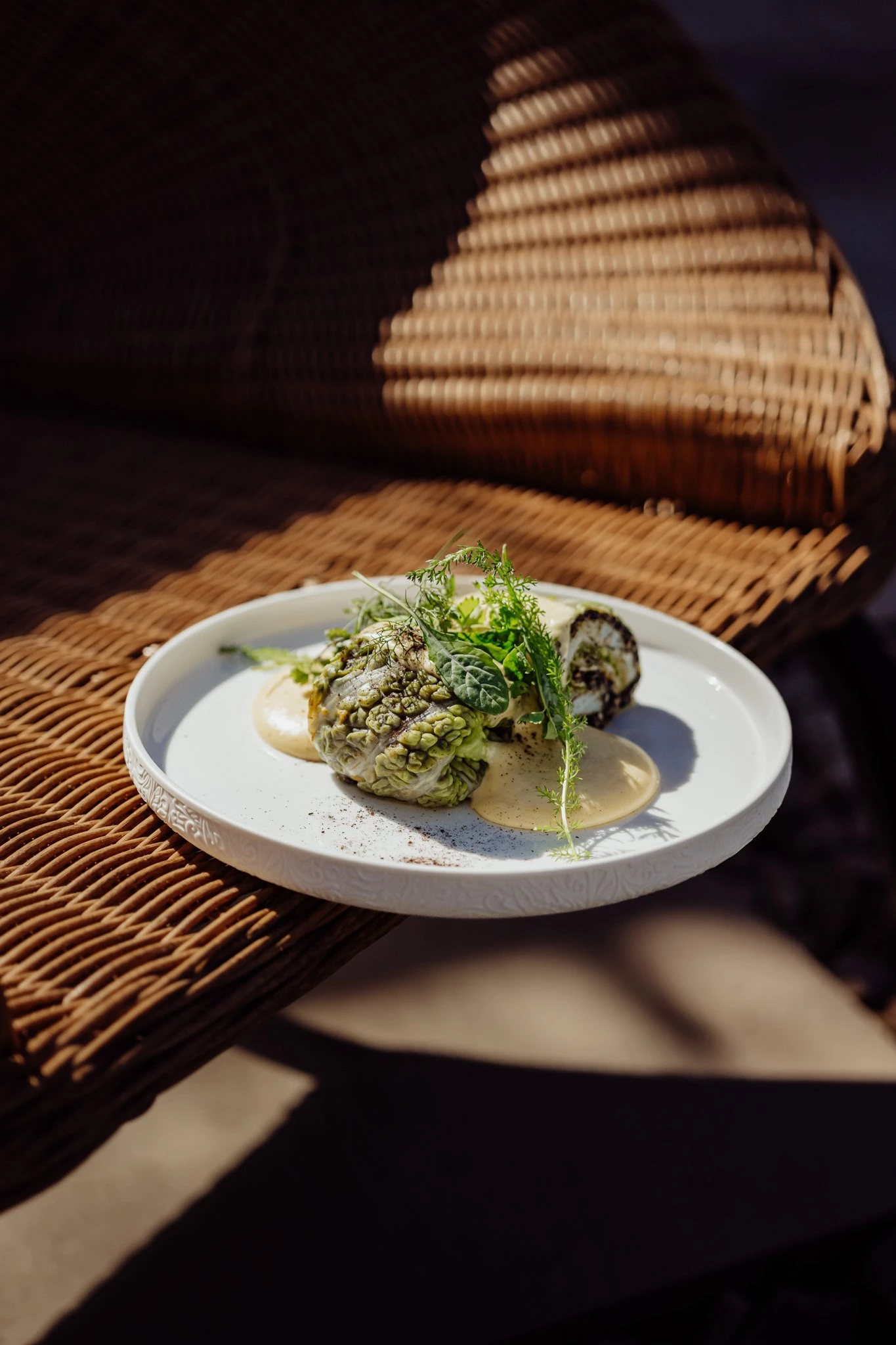 New autummenu at Mövenpick Resort & Spa Karpacz - Poland
here cabbage rolls with cod fillet, saffron...