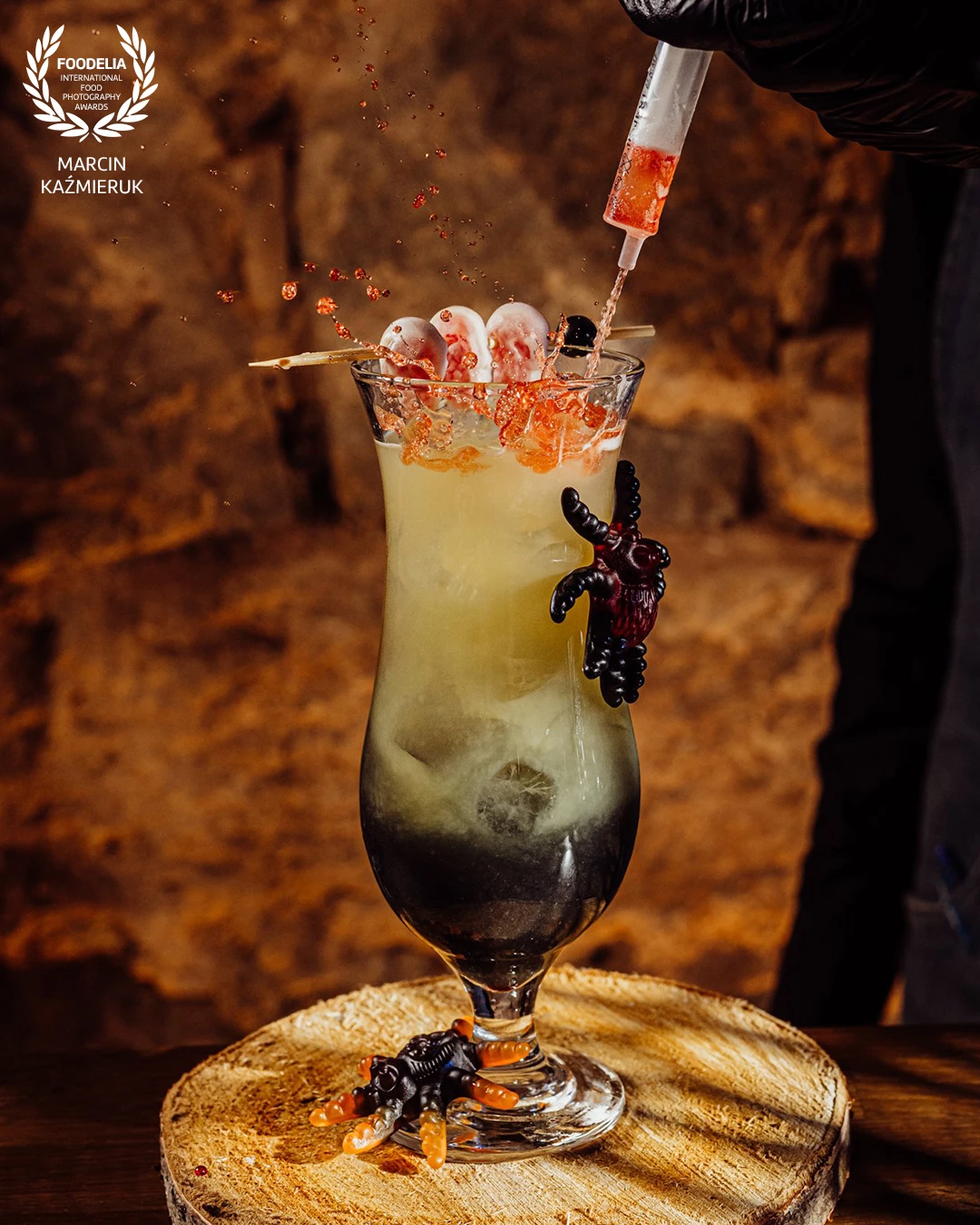 The Dark Side cocktail, a blend of dark rum with a hint of Malibu coconut liqueur and orange juice, finished with a small amount of Campari liqueur<br />
<br />
@marcin4funphotos<br />
@fotofoodie<br />
@restauracja_gusto<br />
@hotel_tremonti_karpacz<br />
@nikon_pl @nikoneurope @nikonusa @godox_global