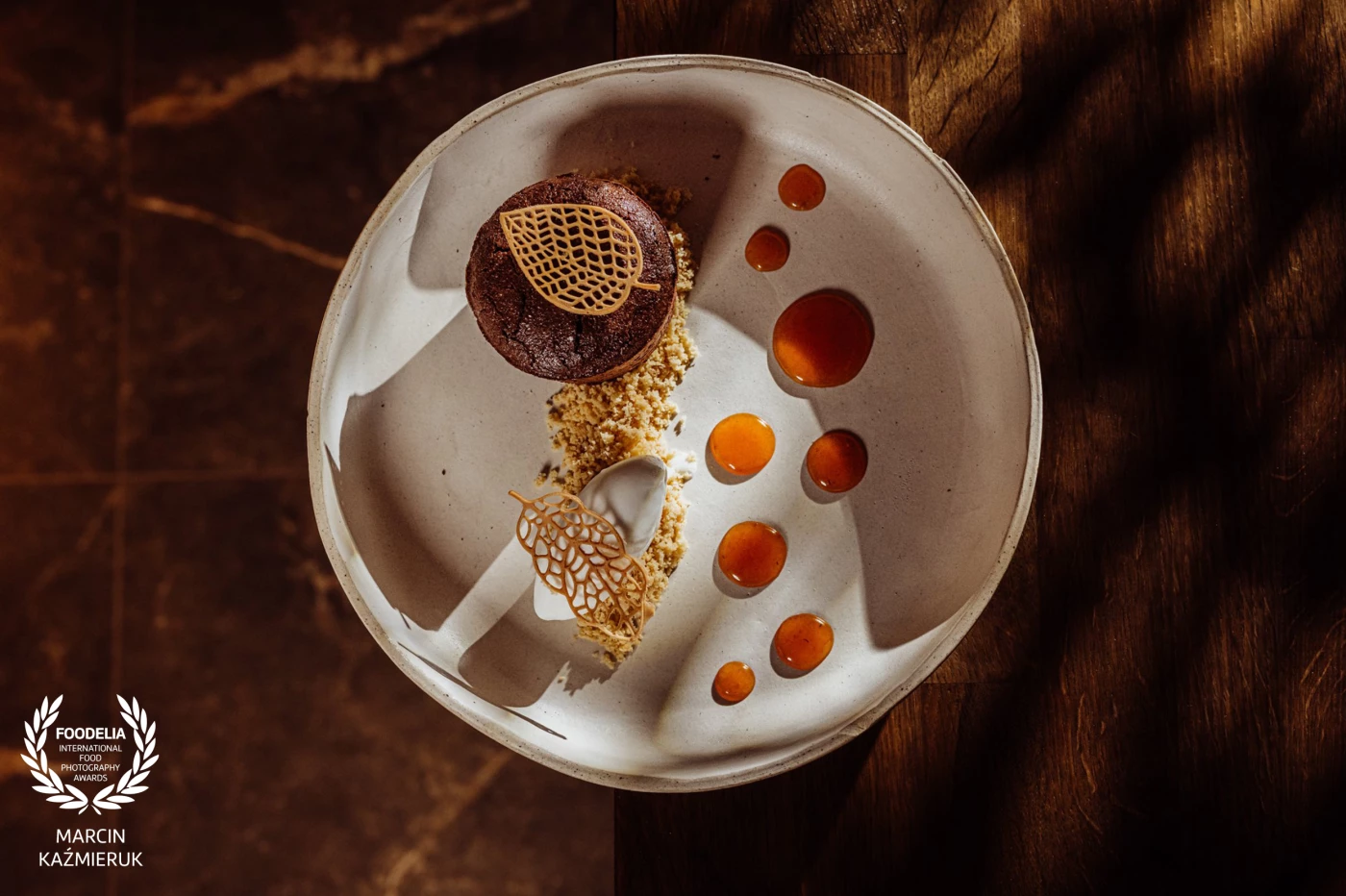 Autumn delicious spicy chocolate fondant/sea buckthorn mousse/cream ice cream at Gusto Restaurant in Karpacz - Poland made by chef Kamil Bojarczuk.<br />
@marcin4funphotos<br />
@fotofoodie<br />
@restauracja_gusto<br />
@hotel_tremonti_karpacz<br />
@k4myqx @nikon_pl @nikoneurope @nikonusa @godox_global
