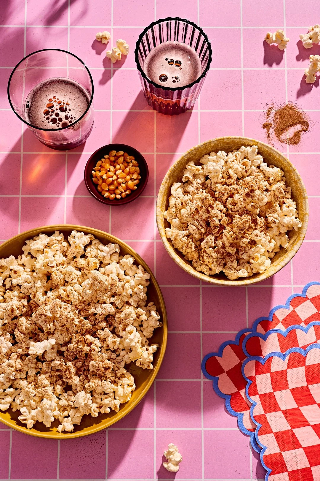 Movie Night Magic – Popcorn, Fizzy Drinks & Pink Vibes.
Shot with Strobe Light.