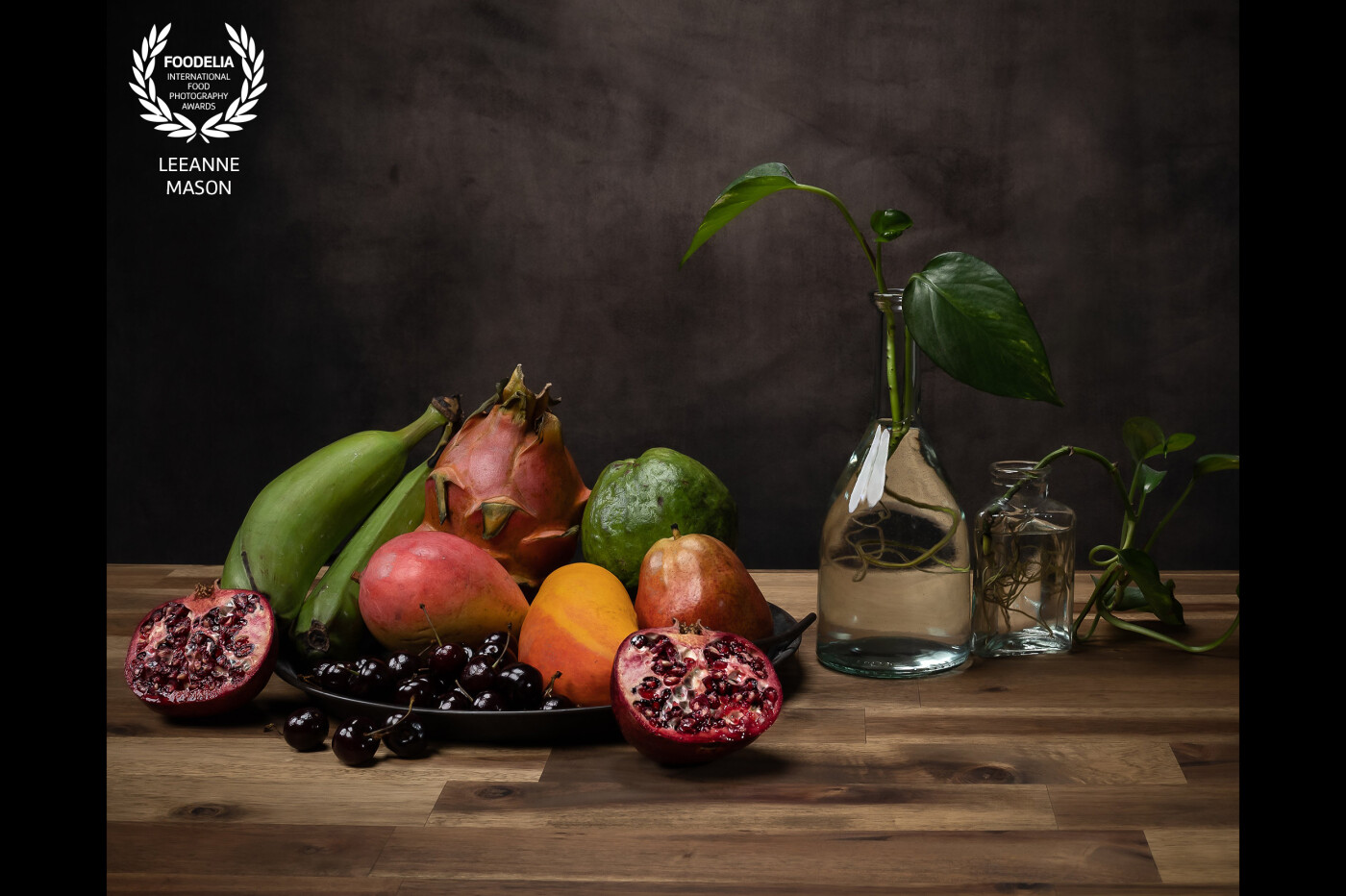 I wanted to do a still life of these tropical fruits in an old masters style and used multiple exposures composited together to get a painterly feel.
