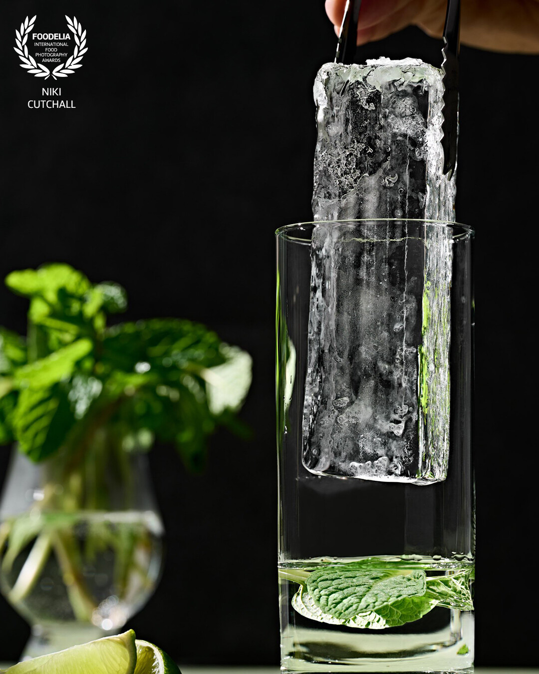 This was a fun personal shoot focused on capturing the beauty of the clear ice and the movement of dropping it into the glass.