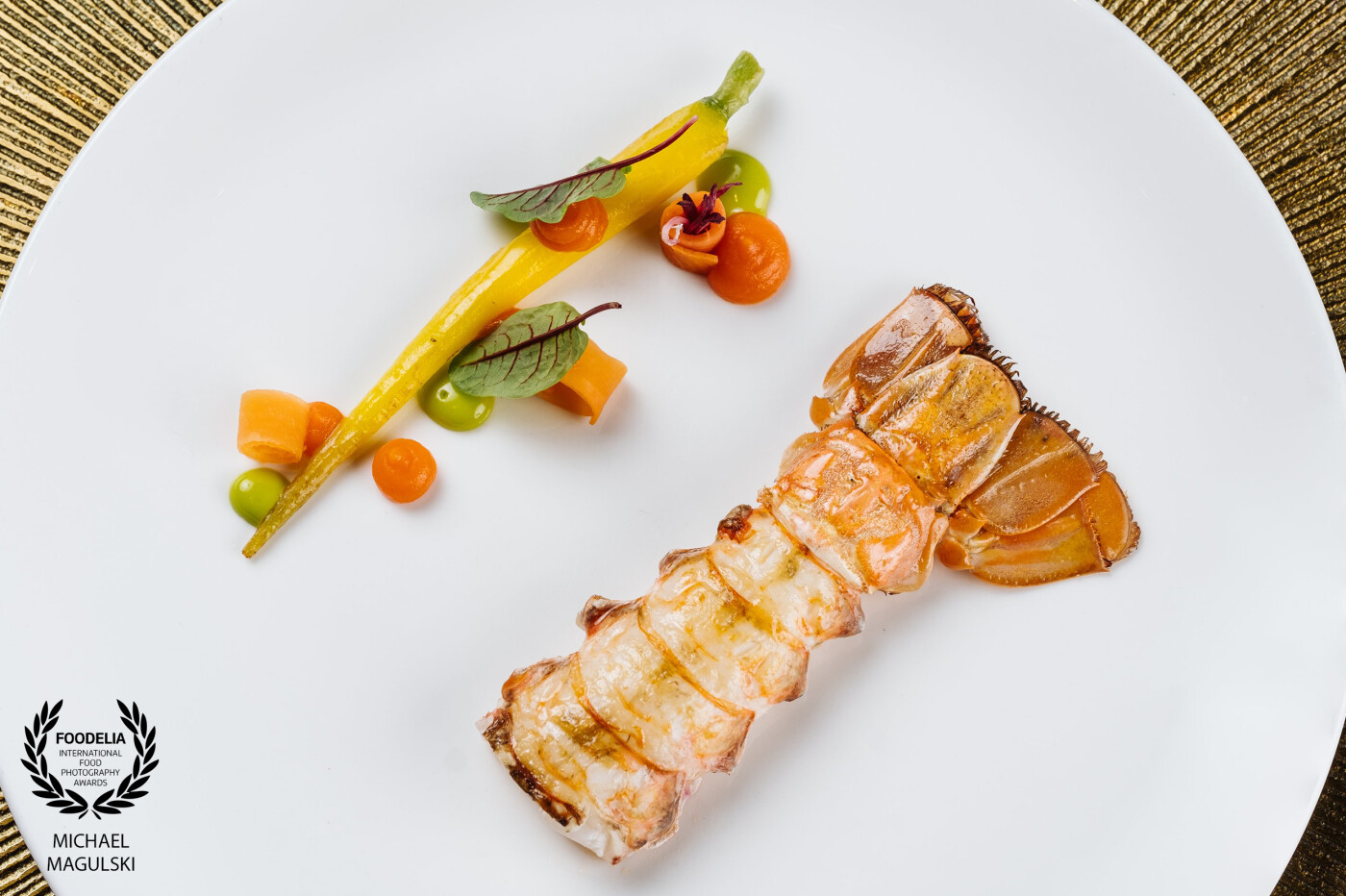 This photo was taken during a shoot with star chef Quirin Brundobler. The dish is a lobster tail with a hint of carrot