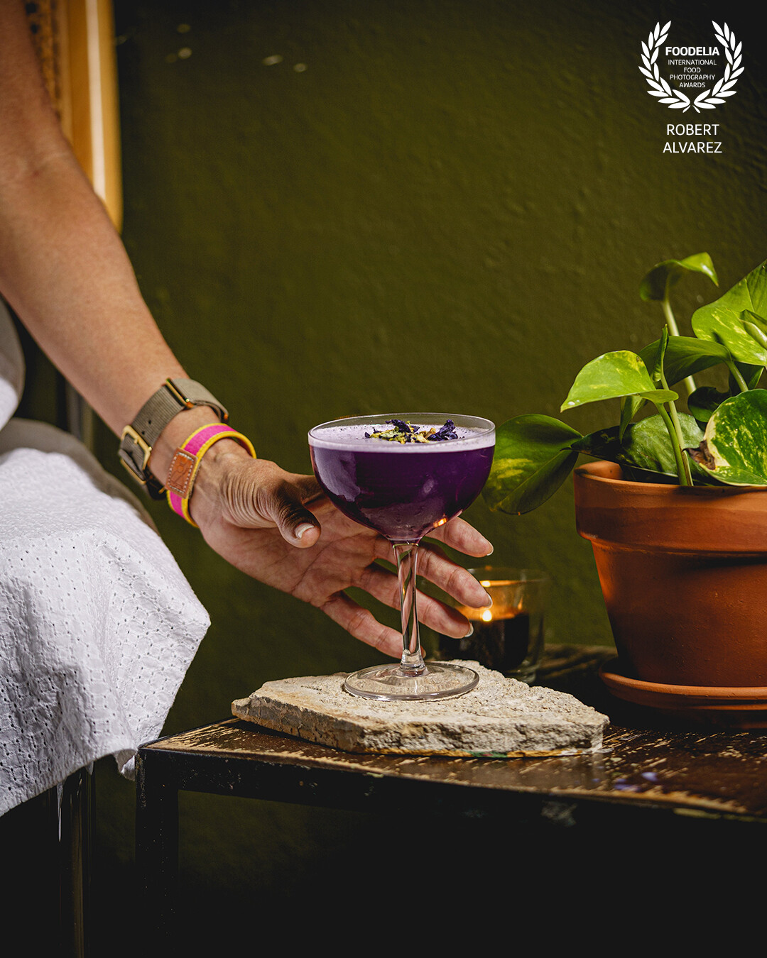 The first cocktail of the night.  This was a fun dark and moody shoot for Bar 0.2 in Santurce, Puerto Rico.