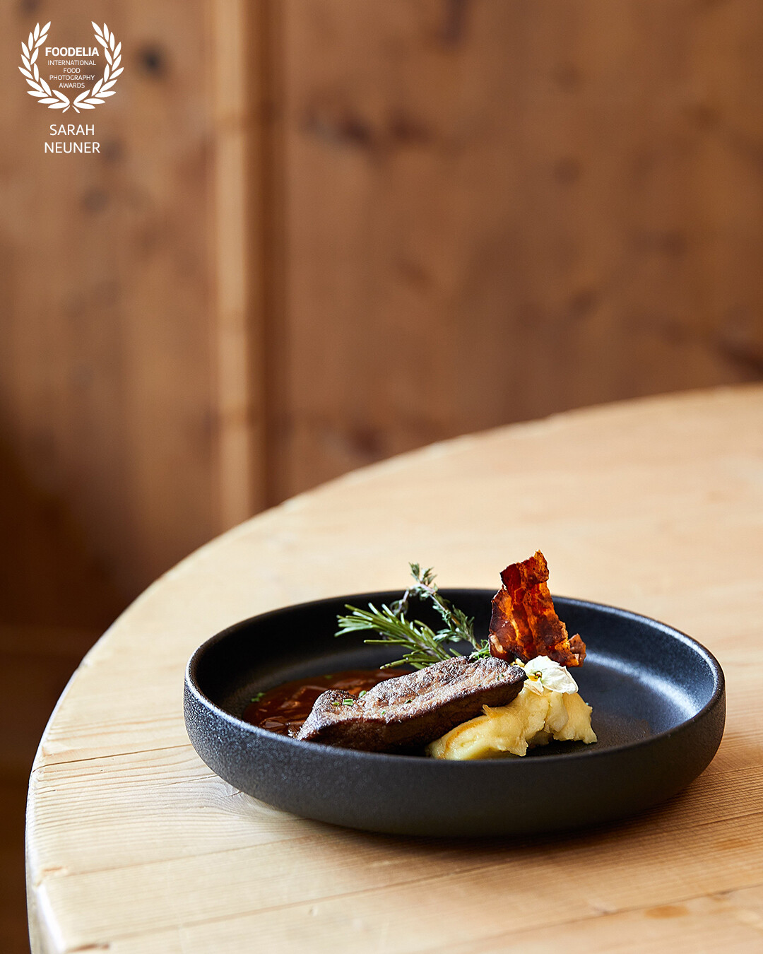 Main dish from the talented kitchen team at the Bio-Hotel Stanglwirt in Kitzbühel, Tyrol. Photographed during a restaurant shoot to highlight the culinary dishes on offer at the hotel.